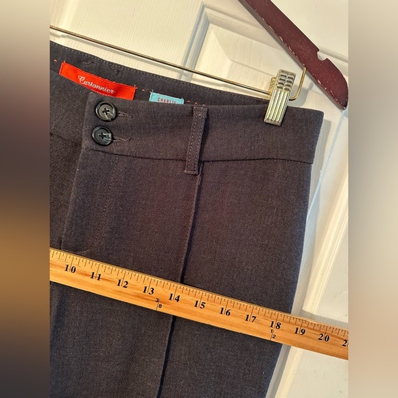 CARTONNIER Anthropologie 8 Gray Wool Ankle Career Wear Center Crease Trousers - Picture 8 of 13